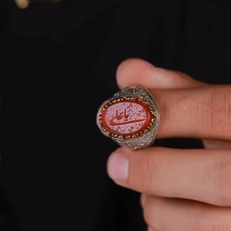 انگشتر مردانه عقیق سرخ کد 1086