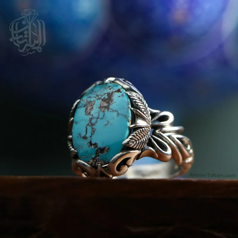 انگشتر مردانه فیروزه نیشابوری کد 2353
