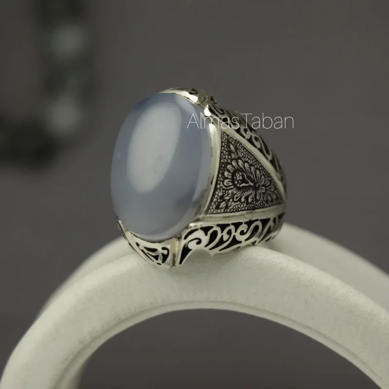 انگشتر مردانه عقیق یمنی کد 2683