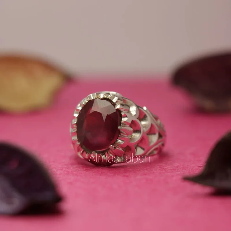 انگشتر مردانه یاقوت سرخ کد 2676