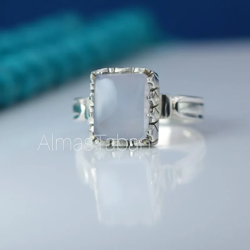 انگشتر مردانه عقیق کبود یمنی 2817