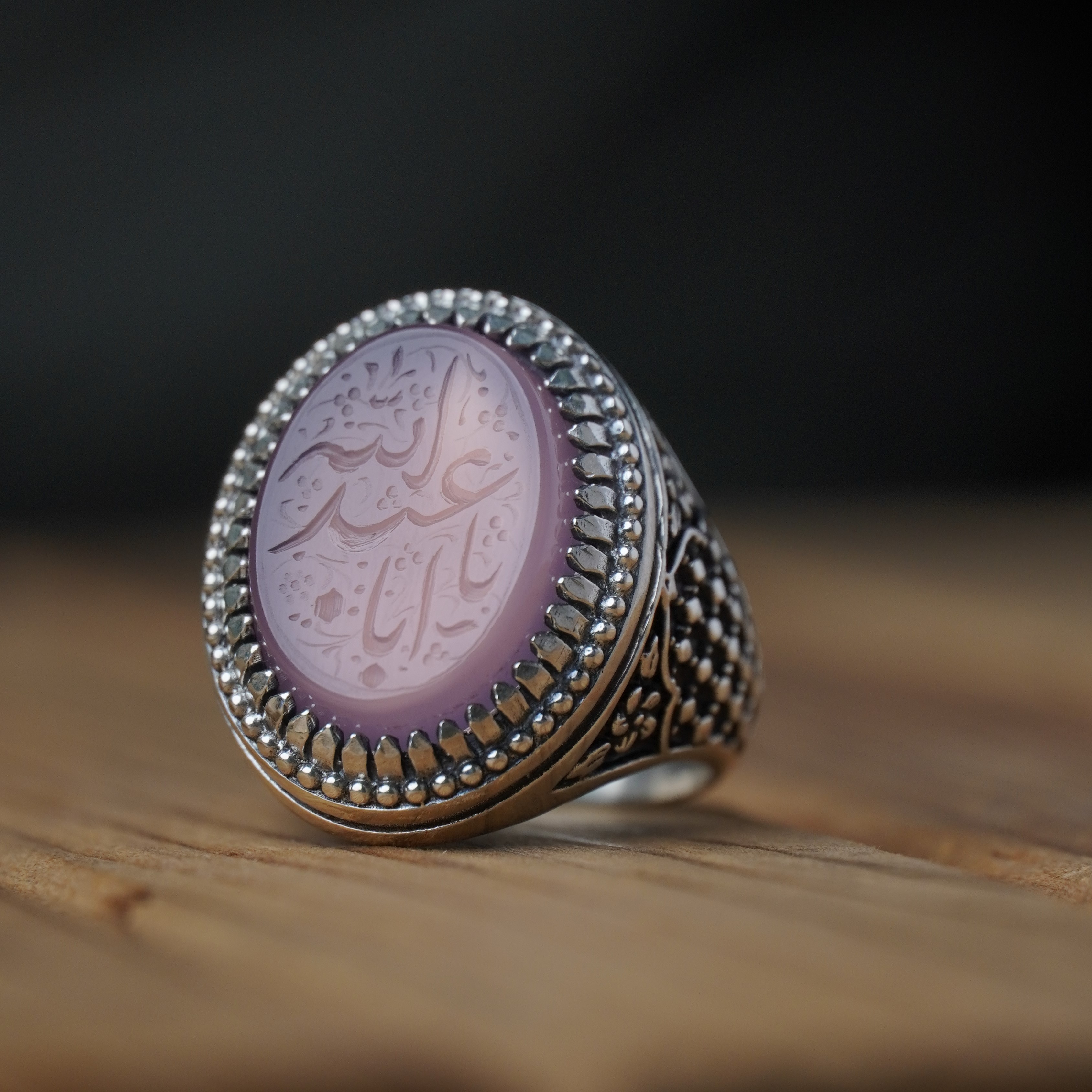 انگشتر مردانه عقیق کبود کد 1330