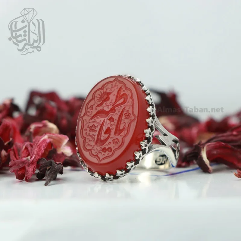 انگشتر مردانه عقیق سرخ کد 2669