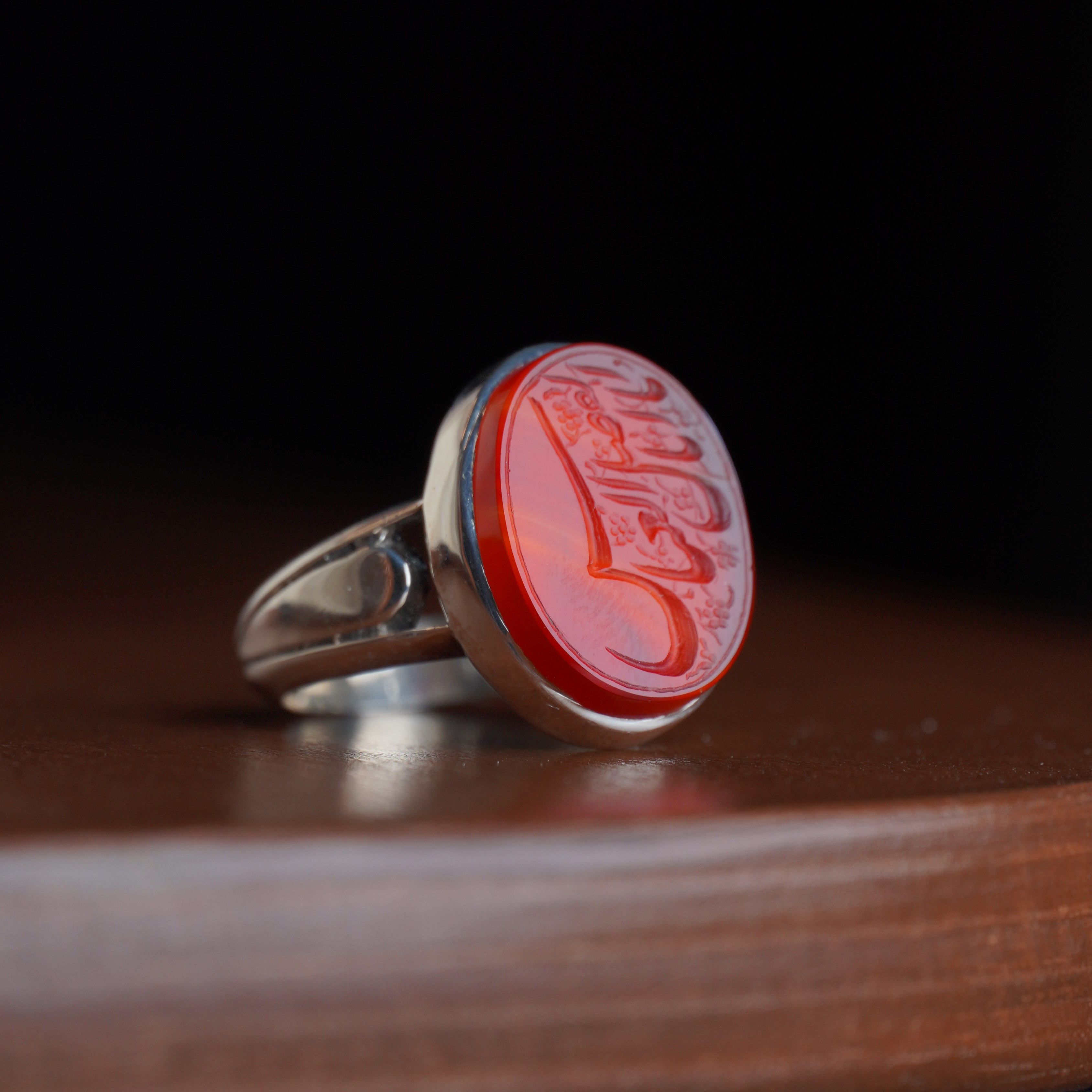 انگشتر مردانه عقیق سرخ کد 1257