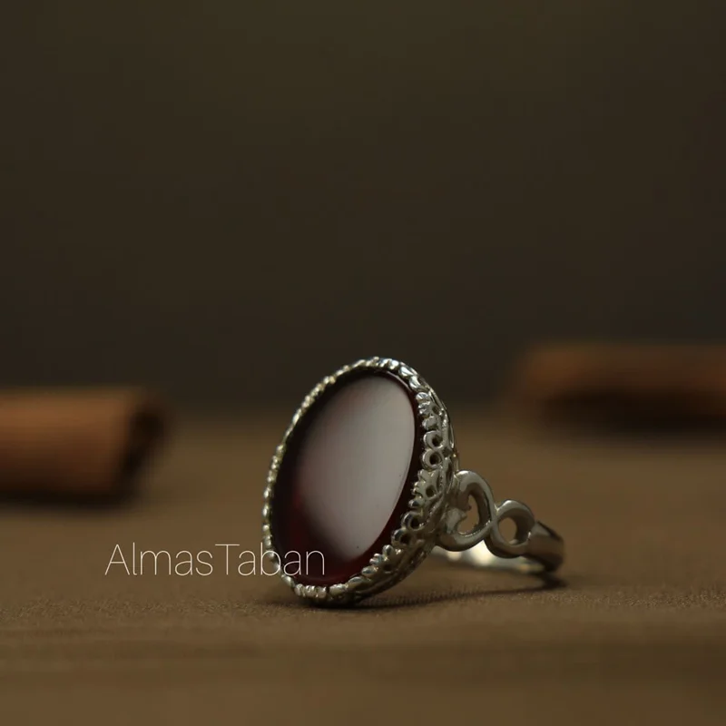 انگشتر عقیق سرخ کد 623