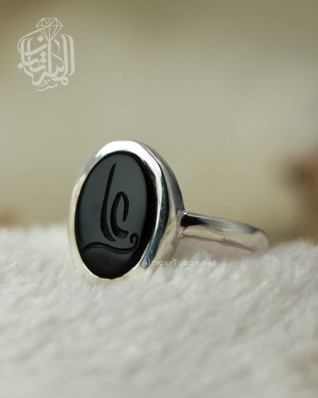 انگشتر زنانه عقیق مشکی کد 707