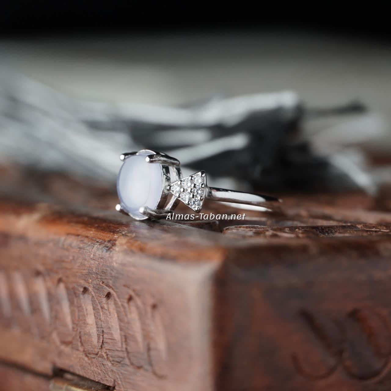 انگشتر زنانه عقیق کبود یمنی کد 755