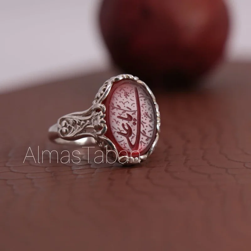 انگشتر زنانه عقیق سرخ کد 667