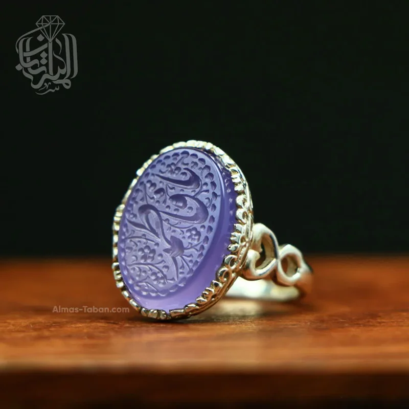 انگشتر زنانه عقیق کبود کد 583