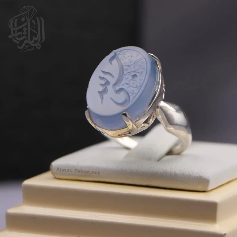 انگشتر زنانه عقیق کبود کد 575