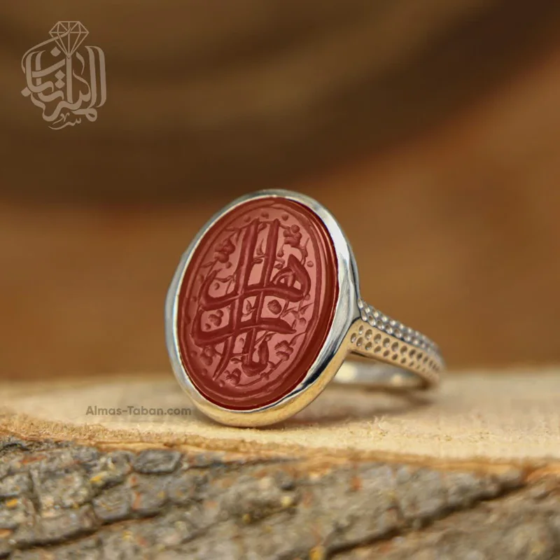 انگشتر زنانه عقیق سرخ کد 592