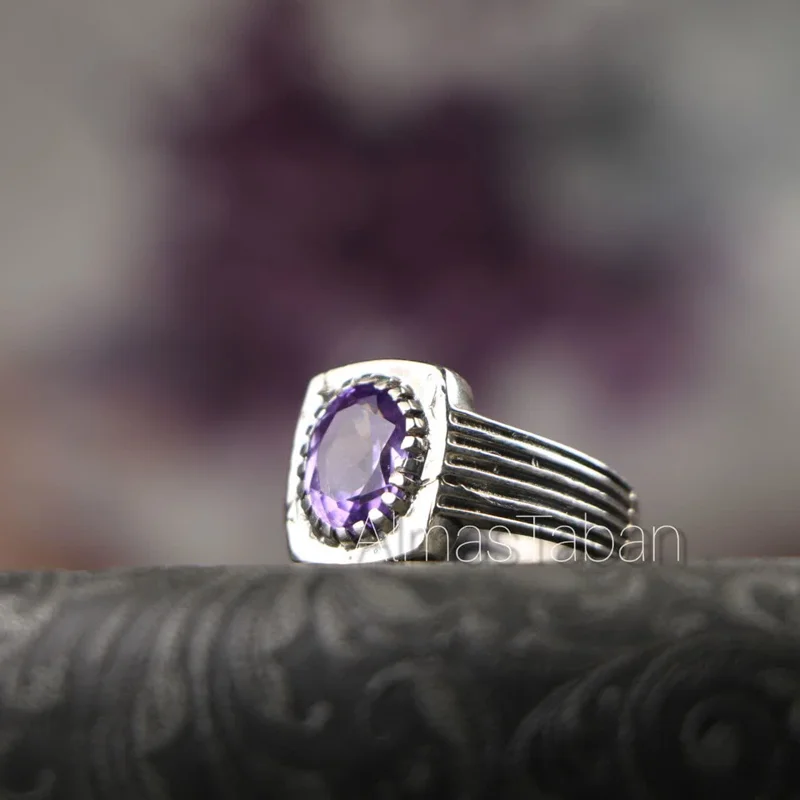 انگشتر مردانه آماتیست کد 2735
