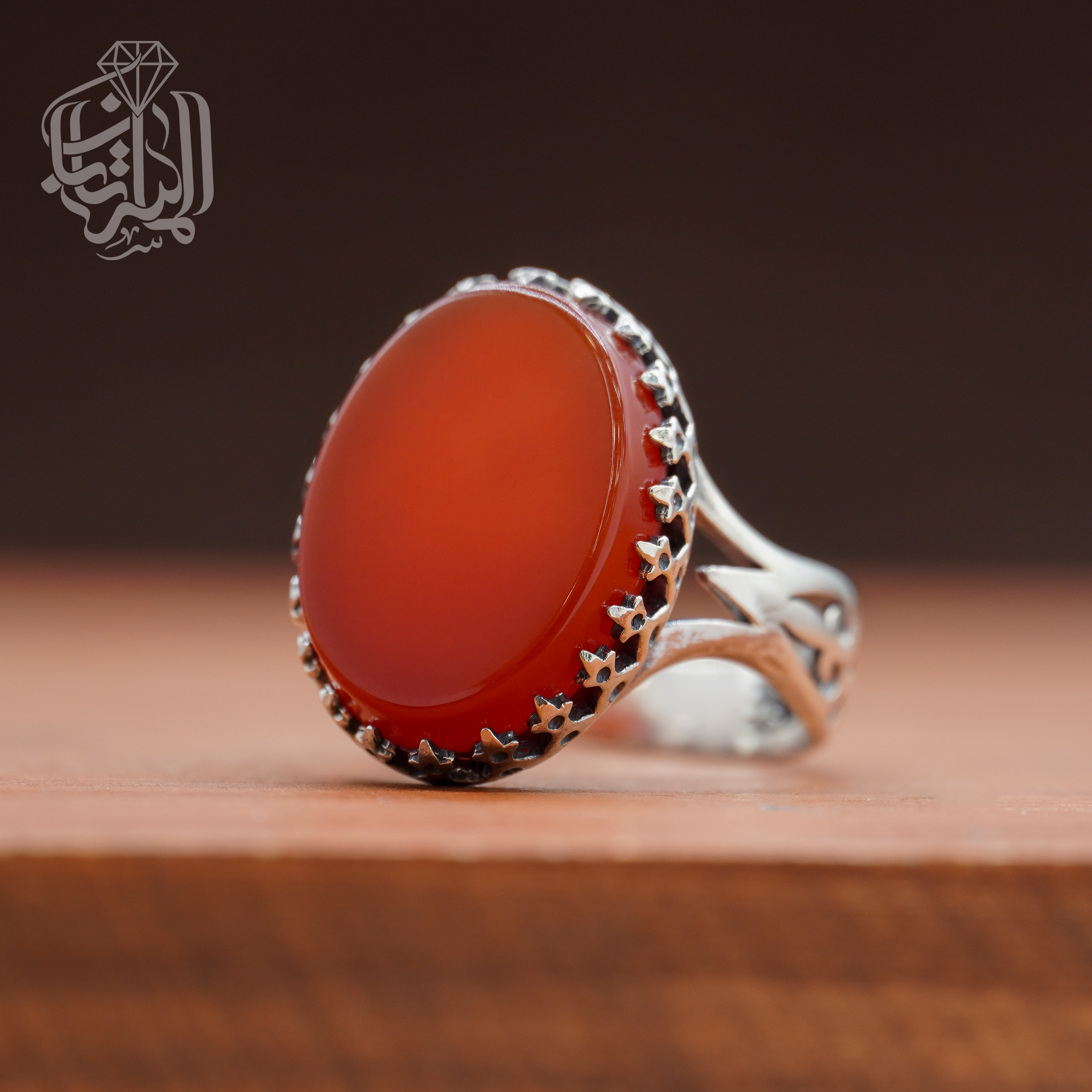 انگشتر عقیق سرخ کد 201