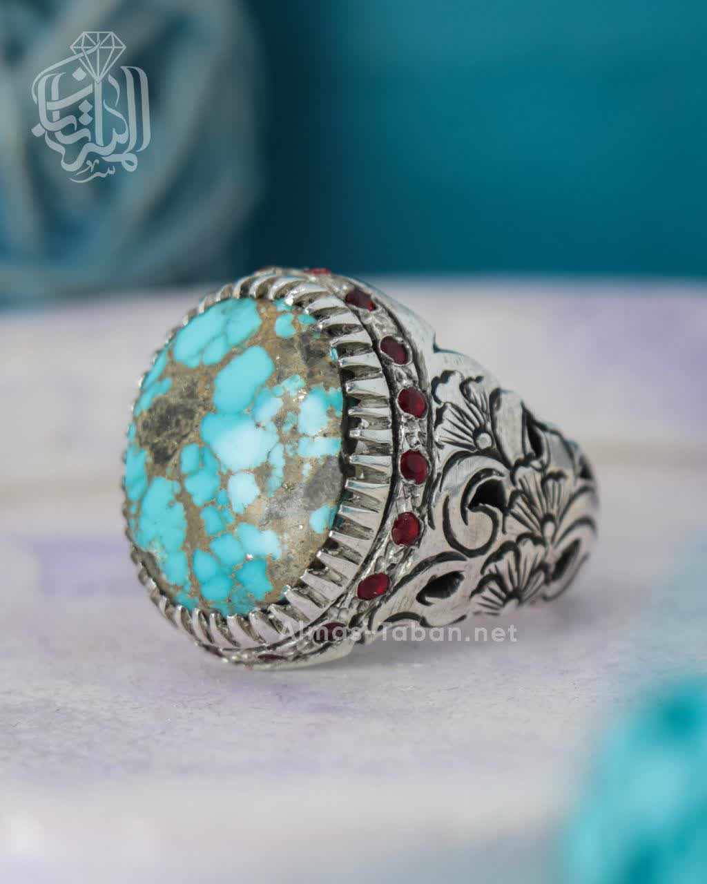 انگشتر مردانه فیروزه نیشابوری کد 2862