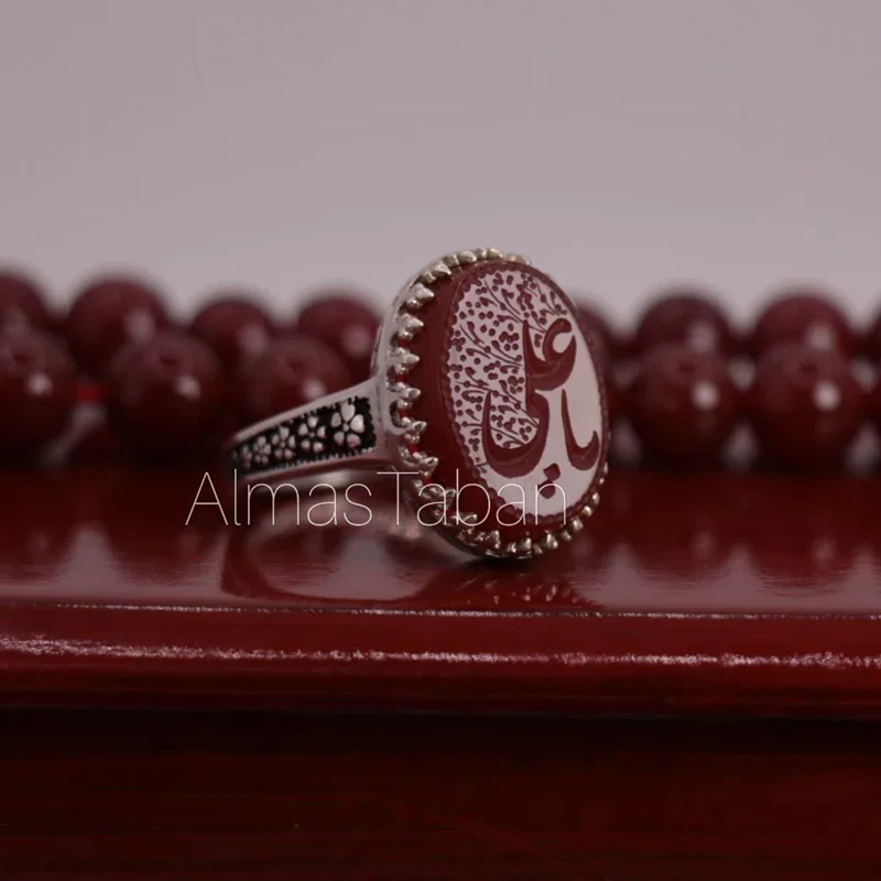 انگشتر زنانه عقیق سرخ کد 668