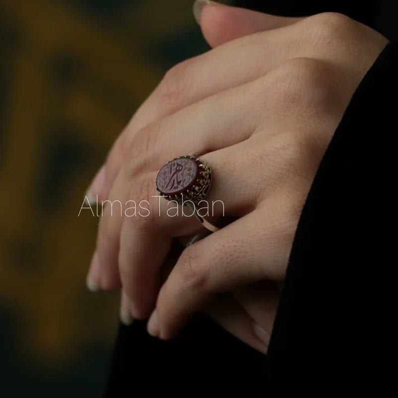 انگشتر زنانه عقیق سرخ کد 678