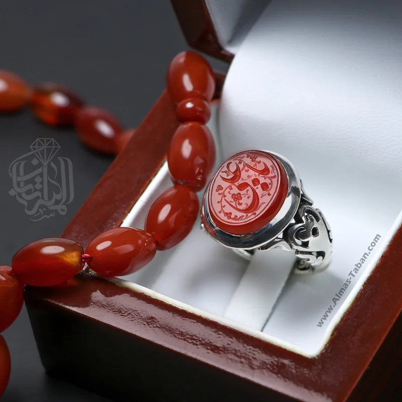 انگشتر مردانه عقیق سرخ کد 2161