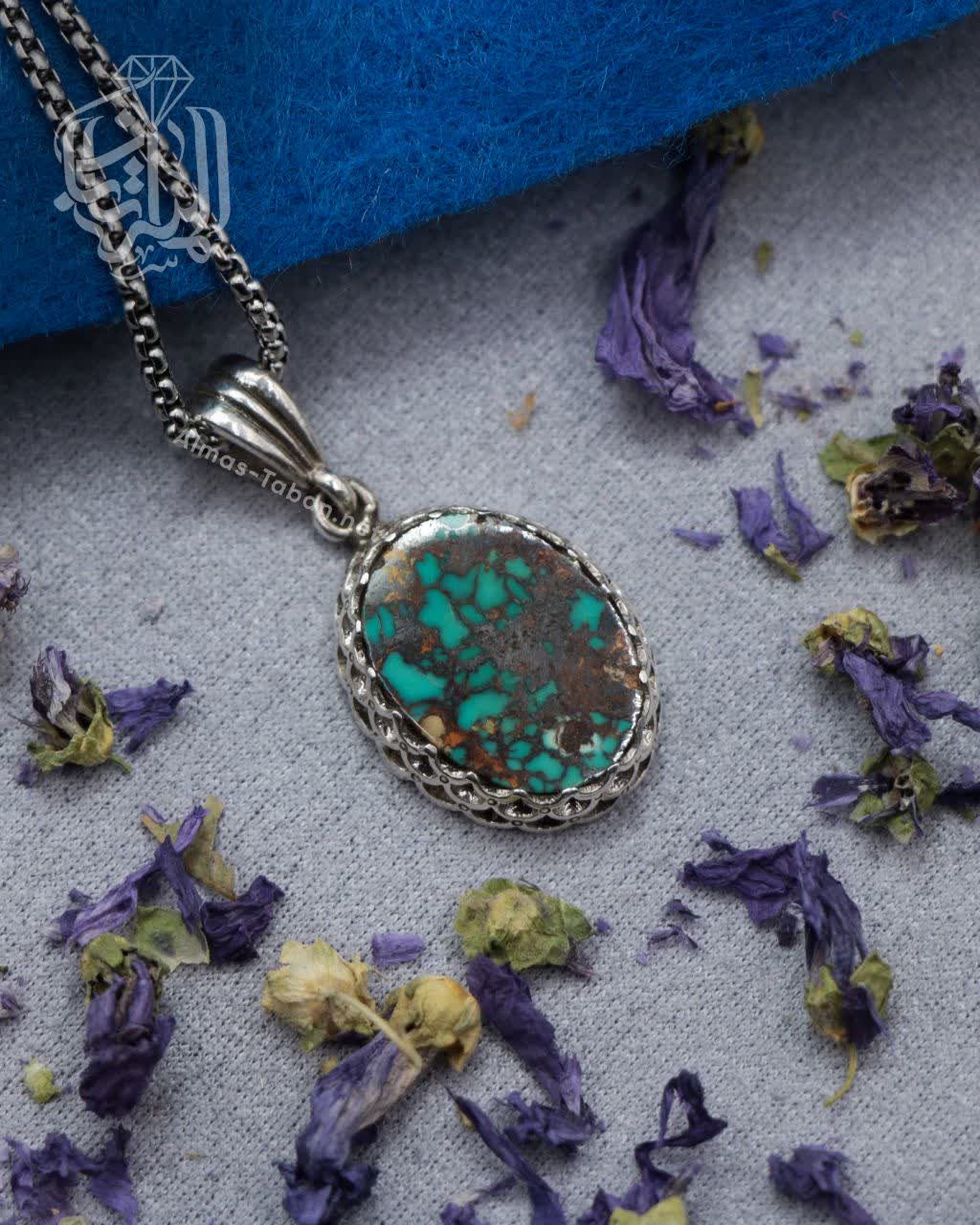 گردنبند مردانه فیروزه نیشابوری کد 2877