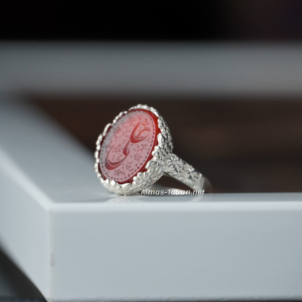 انگشتر زنانه عقیق سرخ کد 750