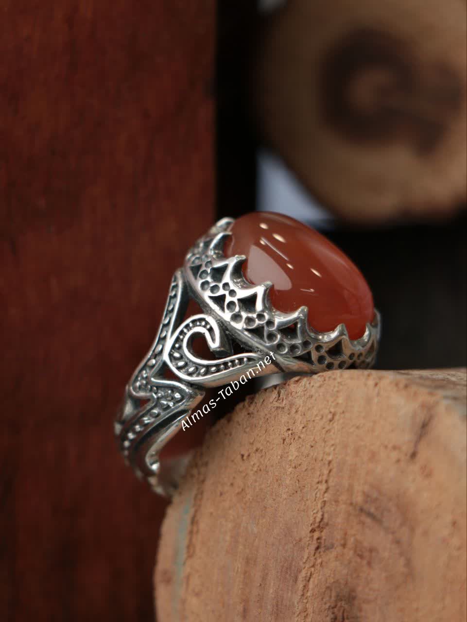 انگشتر مردانه عقیق یمنی کد 2830
