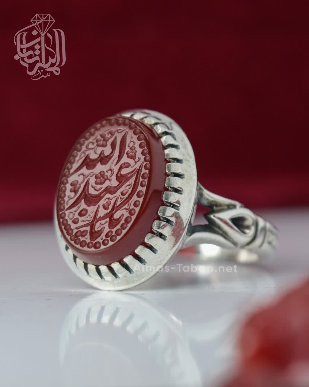 انگشتر مردانه عقیق سرخ کد 2819