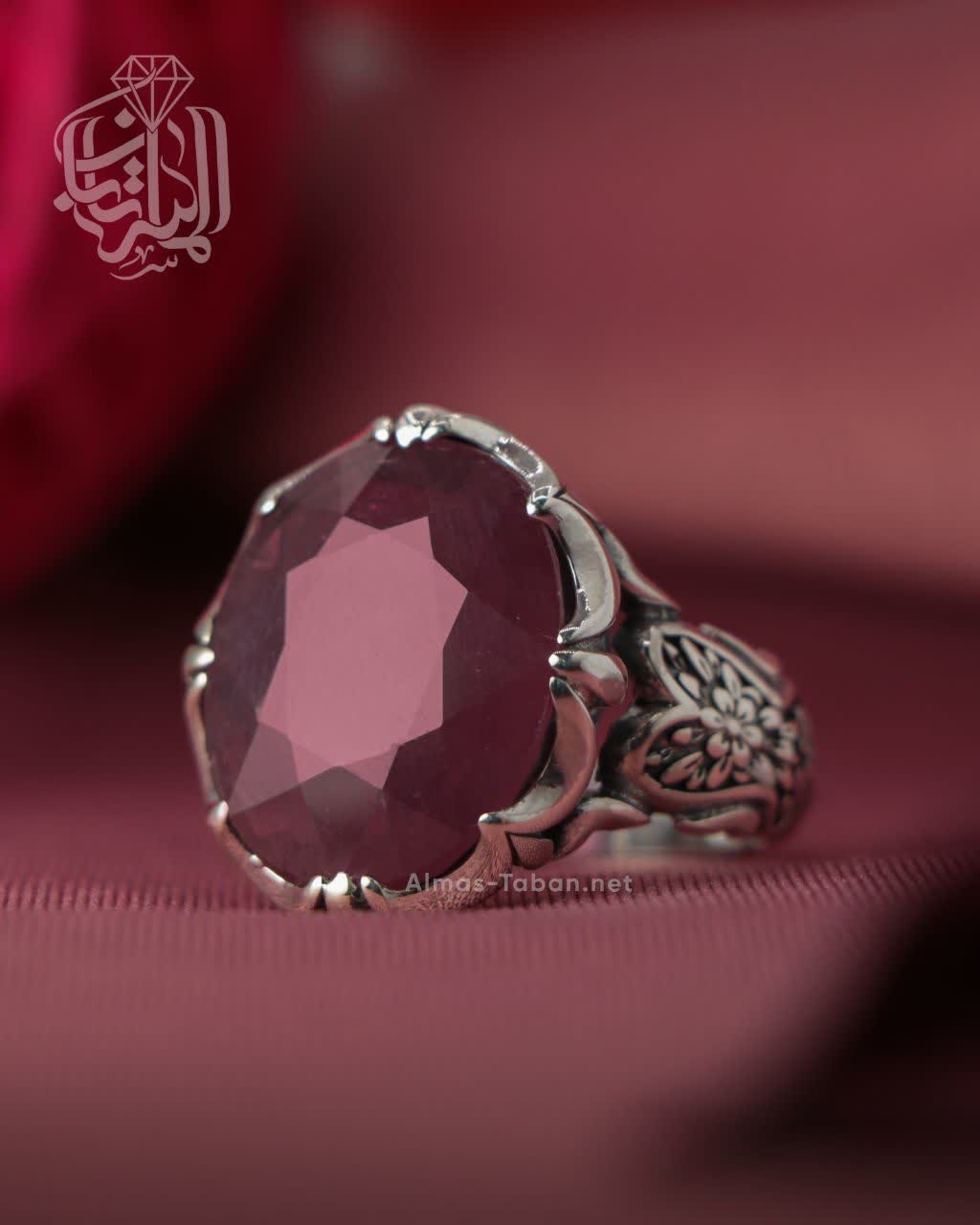 انگشتر مردانه یاقوت سرخ کد 2919